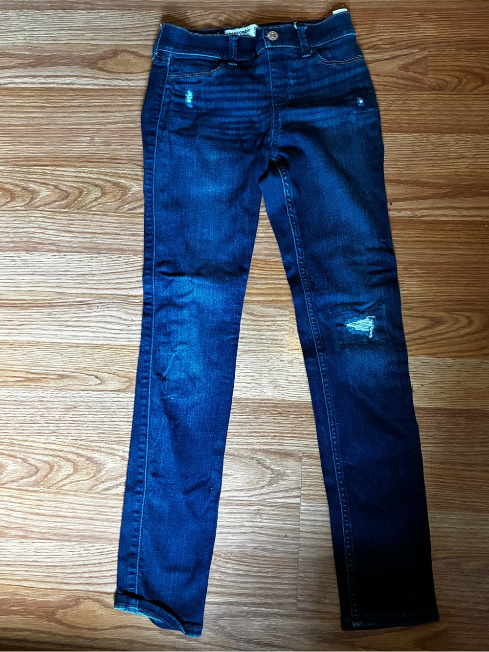 abercrombie kids Navy Blue Skinny Jeans with Light Distressing
